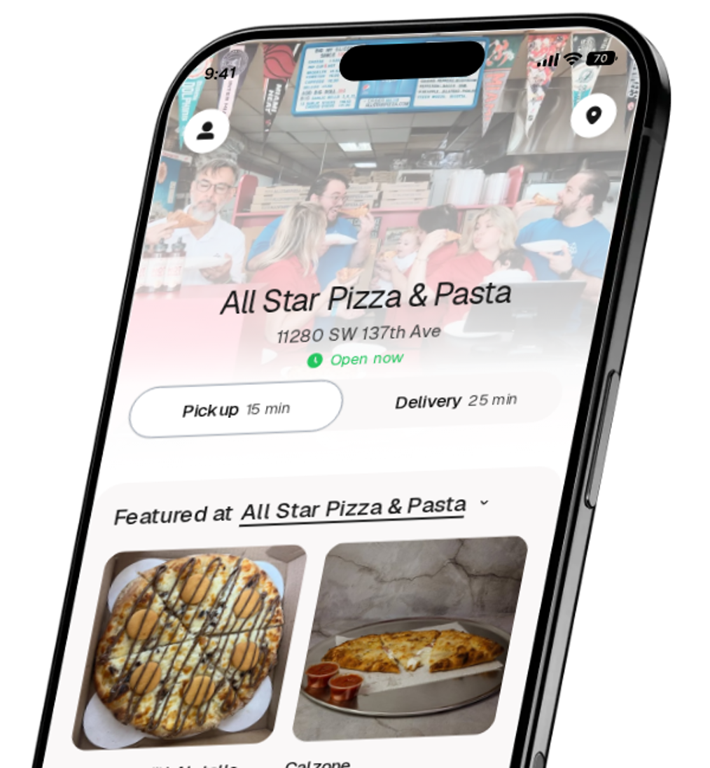 All Star Pizza & Pasta app preview