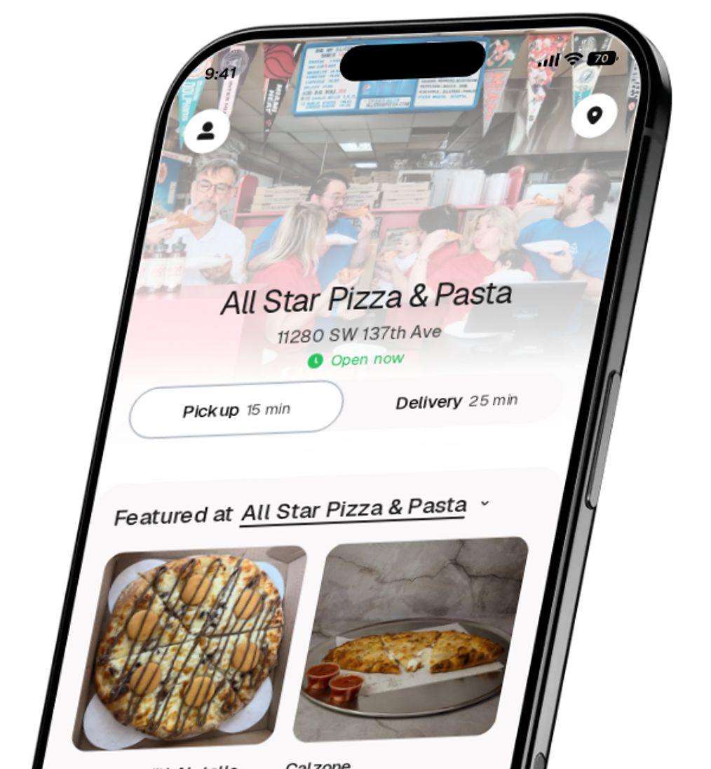 All Star Pizza & Pasta app preview