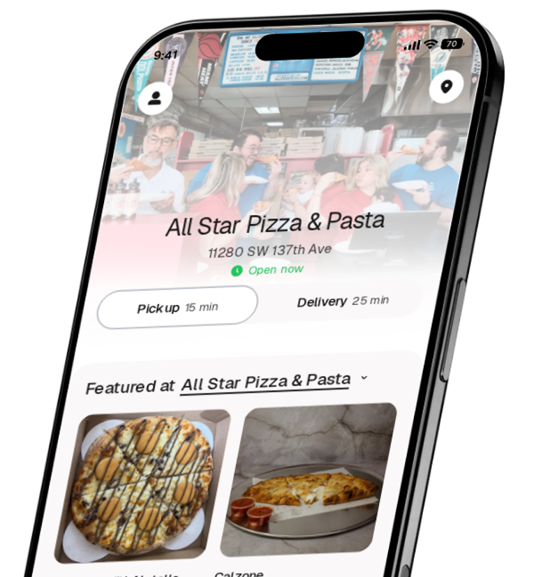 All Star Pizza & Pasta app preview