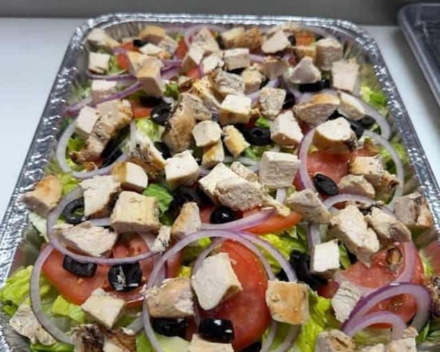 Half Tray Crispy Chicken Salad.