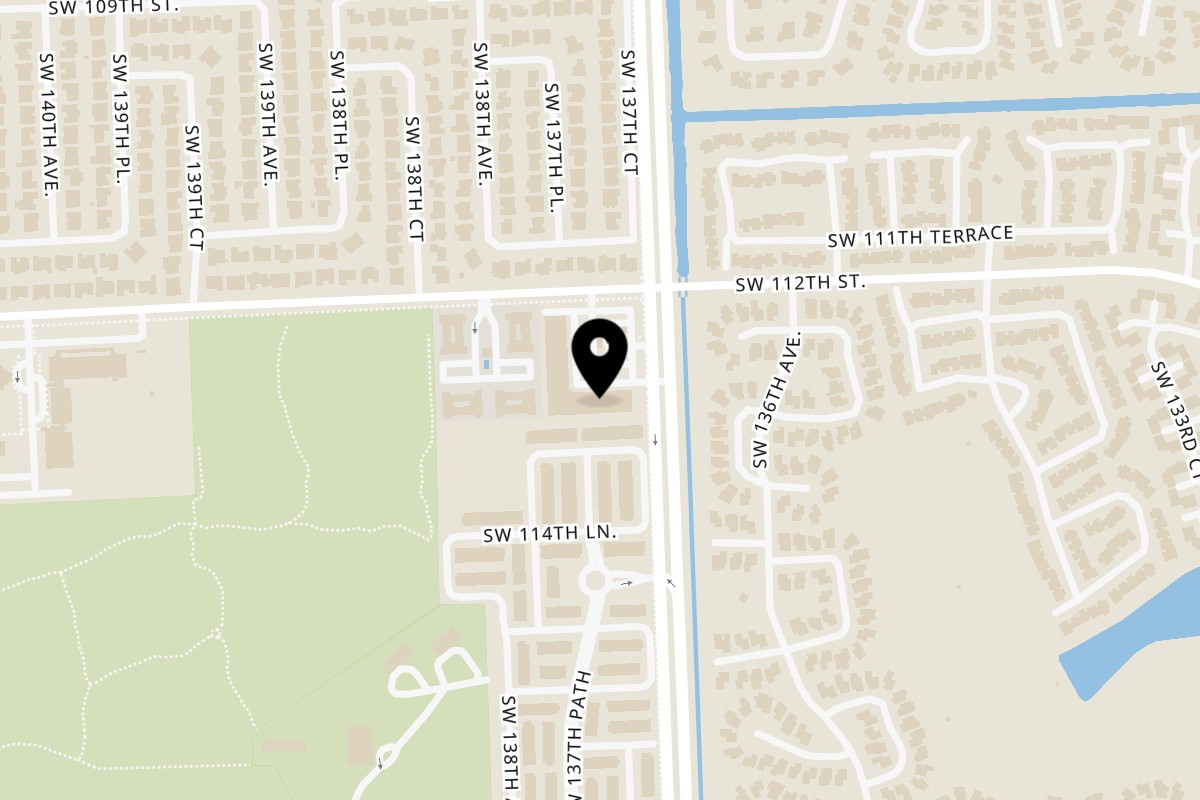 Map showing the location of All Star Pizza & Pasta on 11280 SW 137th Ave in Miami